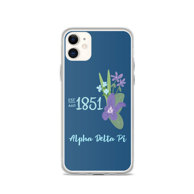 Our premium Alpha Delta Pi 1851 Founding Date Blue iPhone Case iPhone case with a blue 1851 Founding Date design comes with a lifetime guarantee - just like sisterhood! 