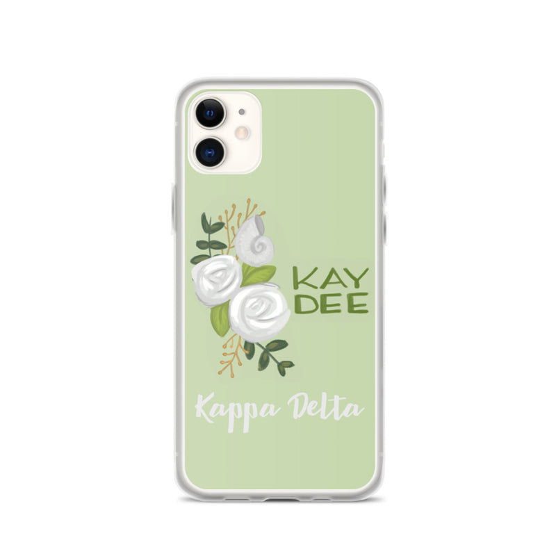 Kappa Delta Kay Dee Rose Green iPhone Case