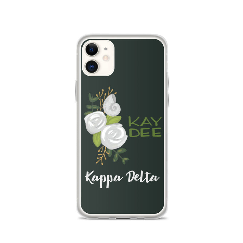 Kappa Delta Kay Dee White Rose iPhone Case