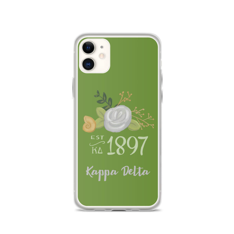 Kappa Delta 1897 Founders Day Green iPhone Case