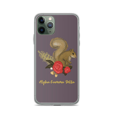 Alpha Gamma Delta Squirrel iPhone Case