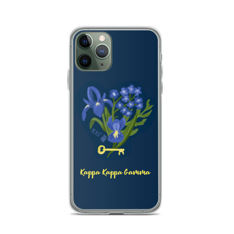 Kappa Kappa Gamma Fleur de Key iPhone Case, Dark Blue in iPhone 11 Pro