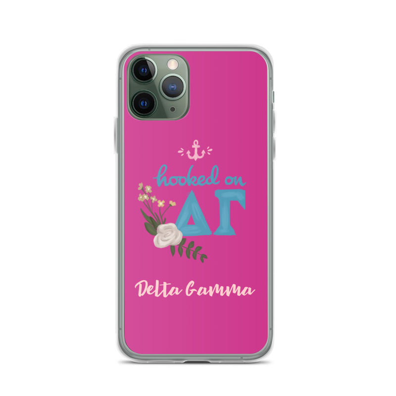 Delta Gamma Hooked on DG Pink iPhone Case