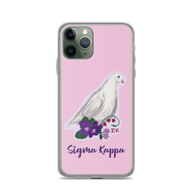 Sigma Kappa Dove Mascot Pink iPhone Case