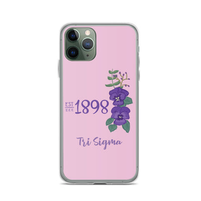 Tri Sigma 1898 Founders Day Design Pink iPhone Case