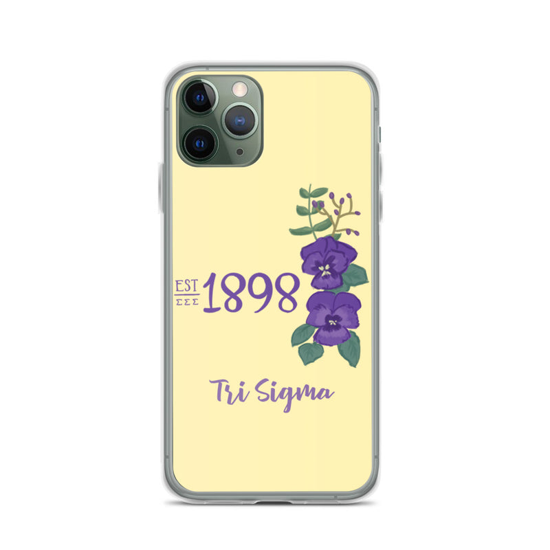 Tri Sigma 1898 Founders Day Yellow iPhone Case