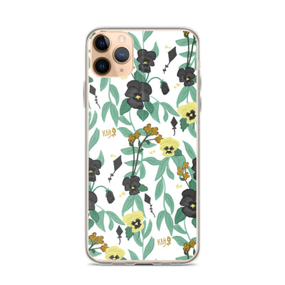 Kappa Alpha Theta White Floral Pattern iPhone Case