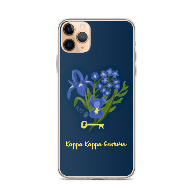 Kappa Kappa Gamma Fleur de Key iPhone Case, Dark Blue in iPhone 11 Pro Max