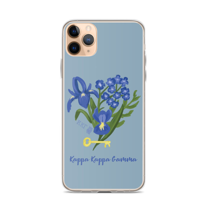 Kappa Kappa Gamma Fleur de Lis and Key iPhone Case