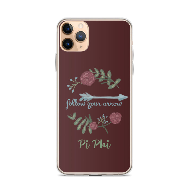 Pi Beta Phi Follow Your Arrow Wine iPhone Case