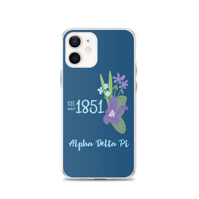 Alpha Delta Pi 1851 Blue iPhone Case | Greek Happy