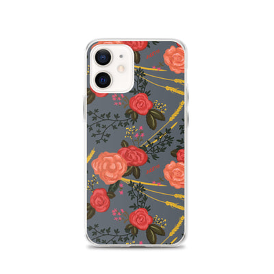 Alpha Omicron Pi Floral Pattern iPhone Case