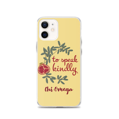 Chi Omega To Speak Kindly Straw iPhone Case