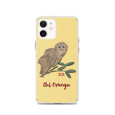 Chi Omega Gold Owl Mascot iPhone Case