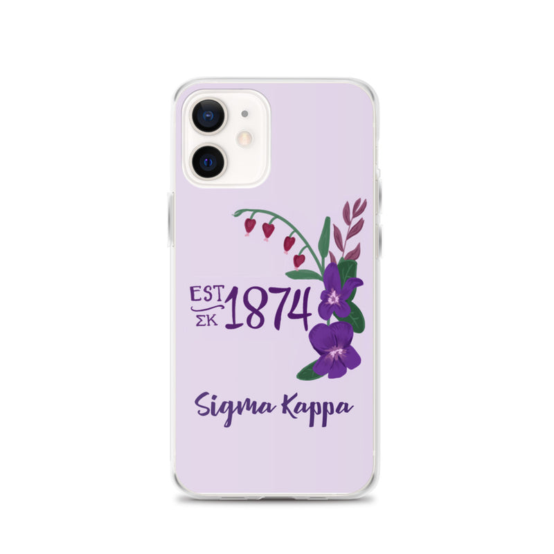 Sigma Kappa 1874 Founders Day Lavender iPhone Case