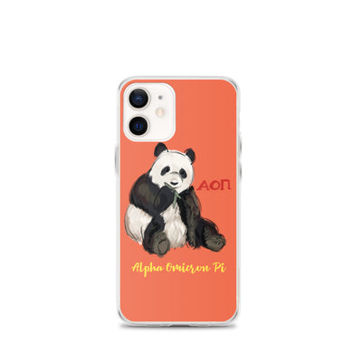 Alpha Omicron Pi Panda Coral iPhone Case