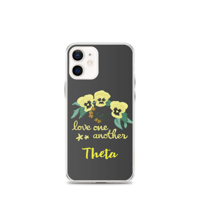 Kappa Alpha Theta Love One Another Black iPhone Case