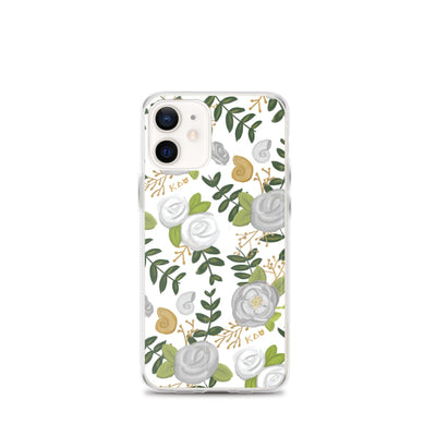 Kappa Delta White Floral Pattern iPhone Case