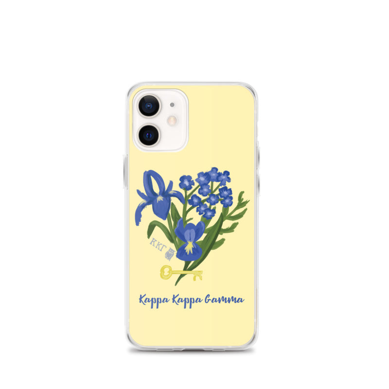 Kappa Kappa Gamma Yellow Fleur de Key iPhone Case on iPhone 12 mini