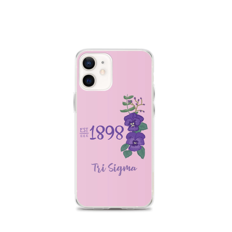 Tri Sigma 1898 Founders Day Design Pink iPhone Case