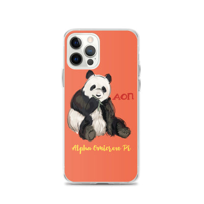 Alpha Omicron Pi Panda Coral iPhone Case