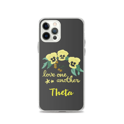 Kappa Alpha Theta Love One Another Black iPhone Case