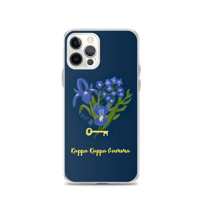Kappa Kappa Gamma Fleur de Key iPhone Case, Dark Blue in iPhone 12 Pro