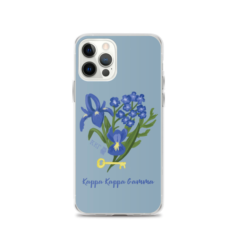Kappa Kappa Gamma Fleur de Lis and Key iPhone Case