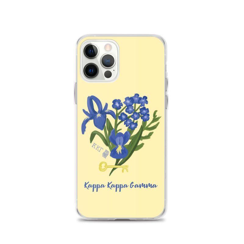Kappa Kappa Gamma Yellow Fleur de Key iPhone Case on iPhone 12 Pro