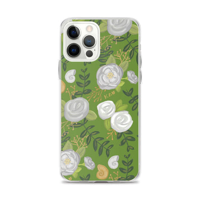 Kappa Delta Green Rose Floral Print iPhone 12 Pro Max Case