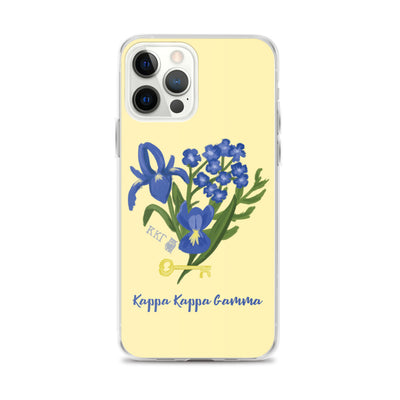 Kappa Kappa Gamma Yellow Fleur de Key iPhone Case on iPhone 12 Pro Max