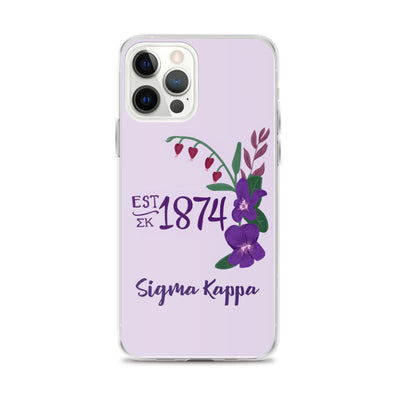 Sigma Kappa 1874 Founders Day Lavender iPhone Case