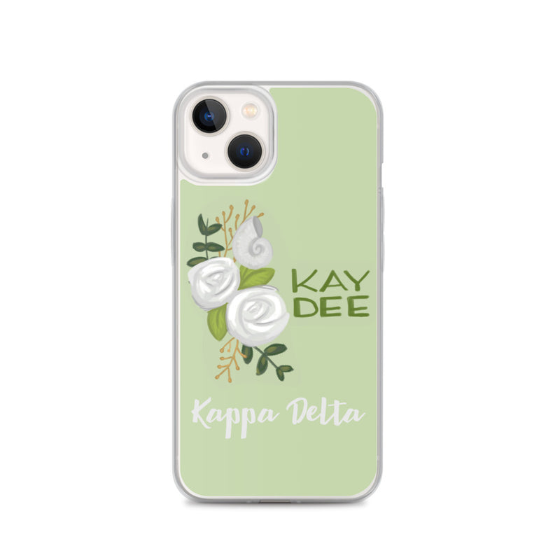 Kay Dee Rose Light Green iPhone 13 Case