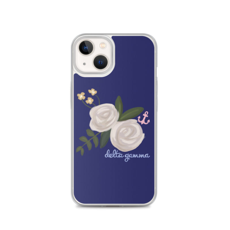 Delta Gamma Rose and Anchor iPhone Case