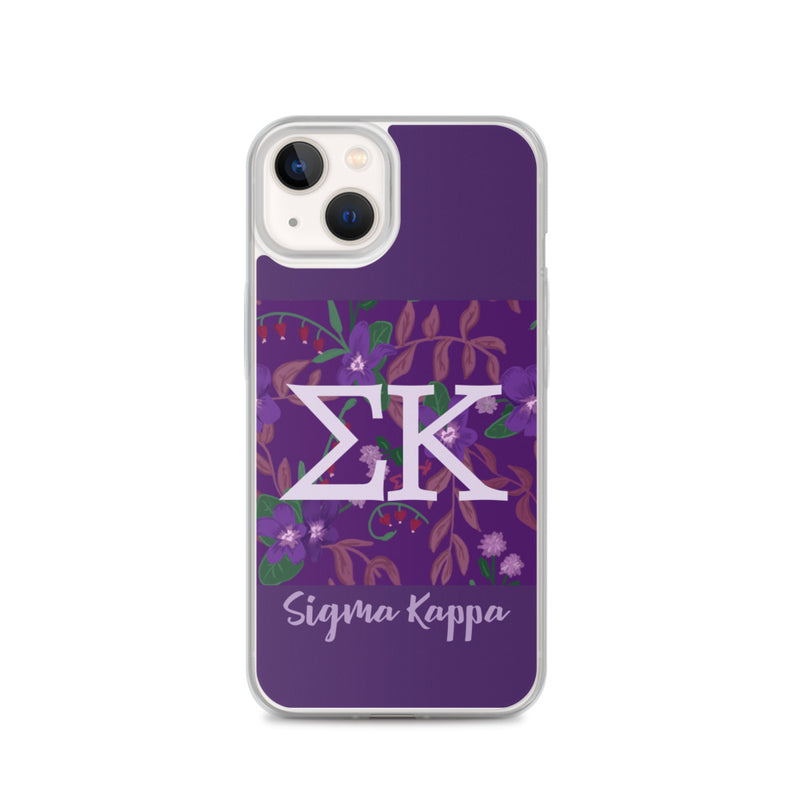 Sigma Kappa Greek Letters Purple iPhone Case