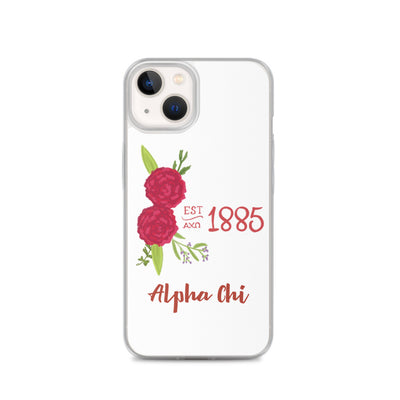 Alpha Chi Omega 1885 Founding Date White iPhone 13 Case