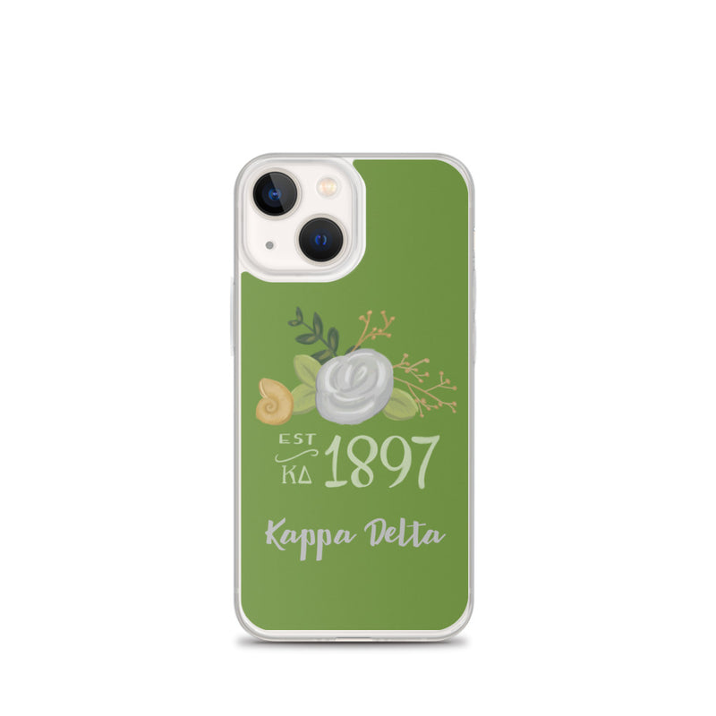 Kappa Delta 1897 Founders Day Green iPhone 13 mini Case