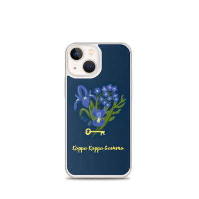 Kappa Kappa Gamma Fleur de Key iPhone Case, Dark Blue in iPhone 13 mini