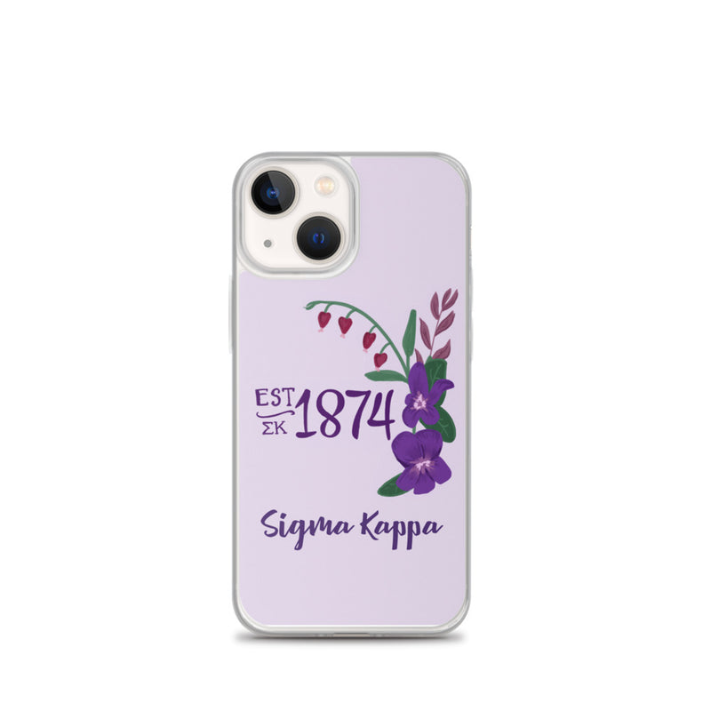 Sigma Kappa 1874 Founders Day Lavender iPhone Case