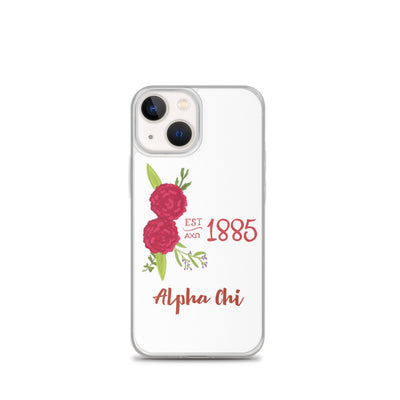 Alpha Chi Omega 1885 Founding Date White iPhone 13 mini Case