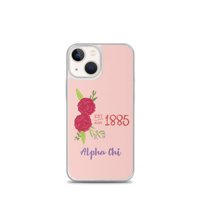 Alpha Chi Omega 1885 Founding Year Pink iPhone Case