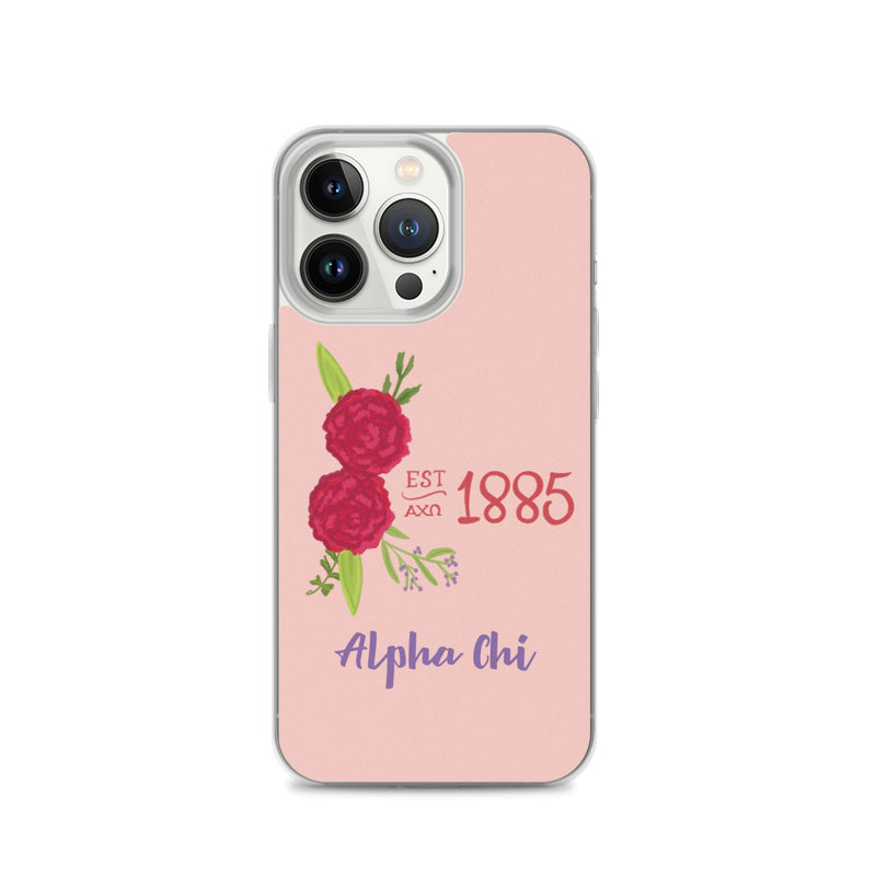Alpha Chi Omega 1885 Founding Year Pink iPhone 13 Pro Case