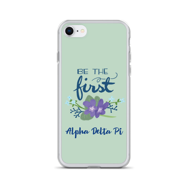 A Greek Happy favorite, our premium Alpha Delta P"Be The First" green iPhone case comes with a lifetime guarantee - just like sisterhood! Get ready to show your ADPi spirit with our artist-designed phone case inspired by the Alpha Delta Pi colors and symbols. This design features the motto "Be The First."