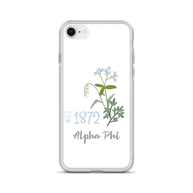 Alpha Phi 1872 iPhone case comes with a lifetime guarantee