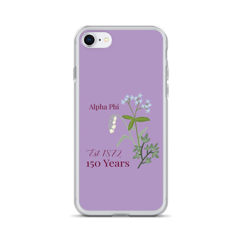 Celebrate the history of your Alpha Phi sisterhood all year long with our Alpha Phi 150th Anniversary iPhone case in pretty purple! 