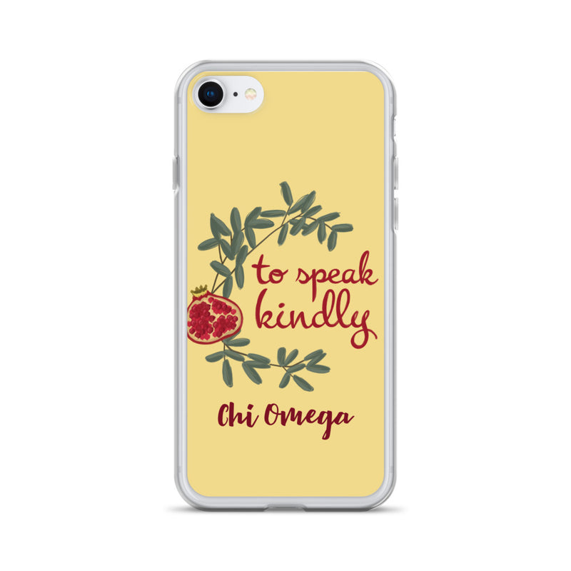 Chi Omega To Speak Kindly Straw iPhone Case