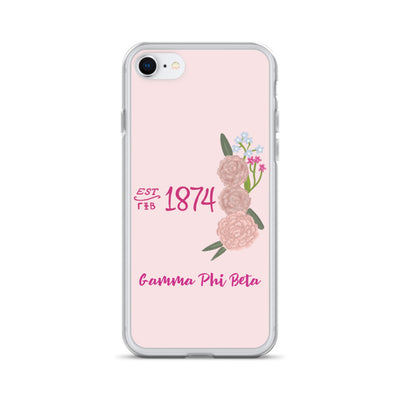Gamma Phi Beta 1874 Founding Year Pink iPhone Case