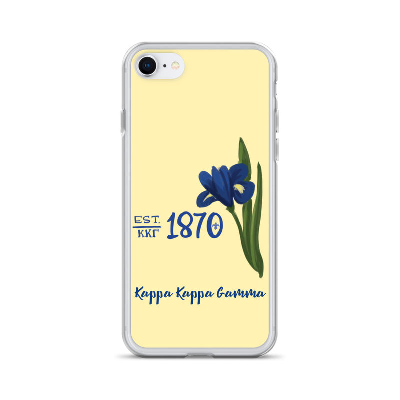 Kappa Kappa Gamma 1870 Founders Day iPhone Case, Yellow