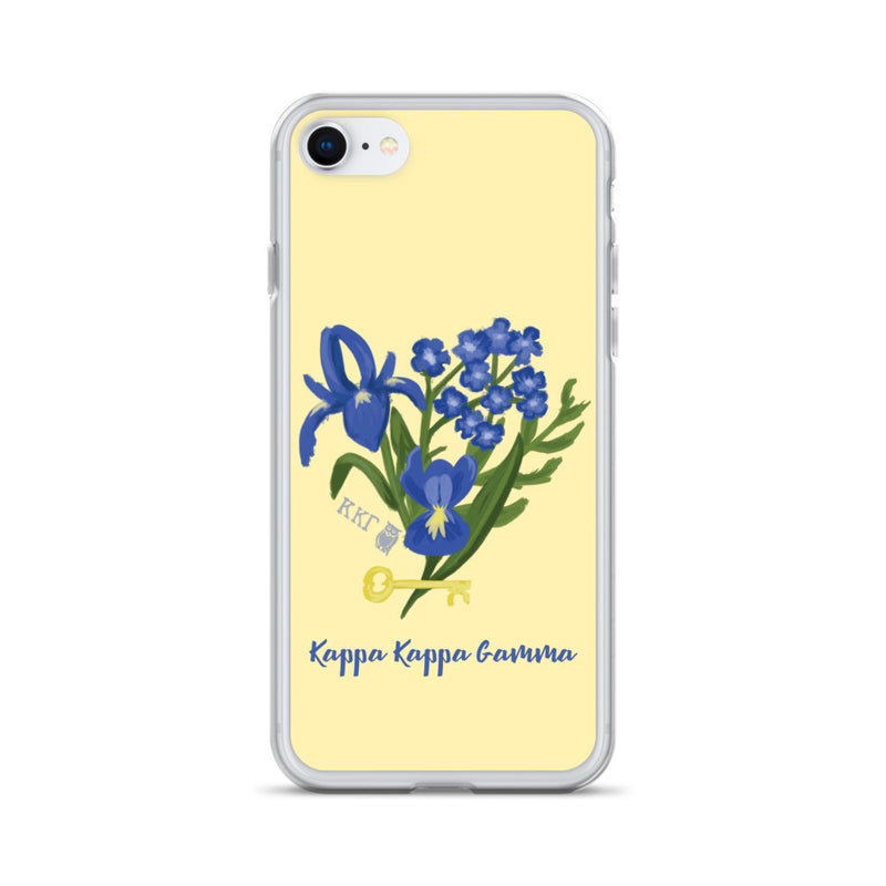 Kappa Kappa Gamma Yellow Fleur de ey iPhone Case