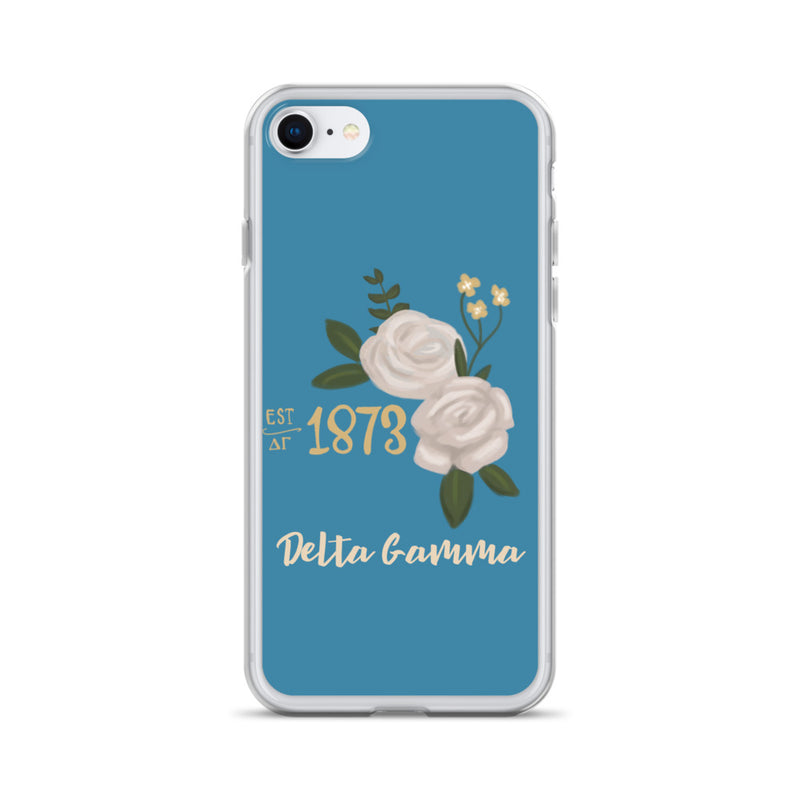 Delta Gamma 1873 iPhone case on iPhone 7 and 8